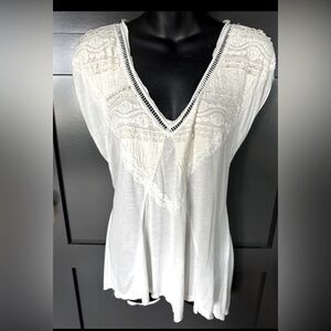 Free People Abigail Lace-Detail Top‎